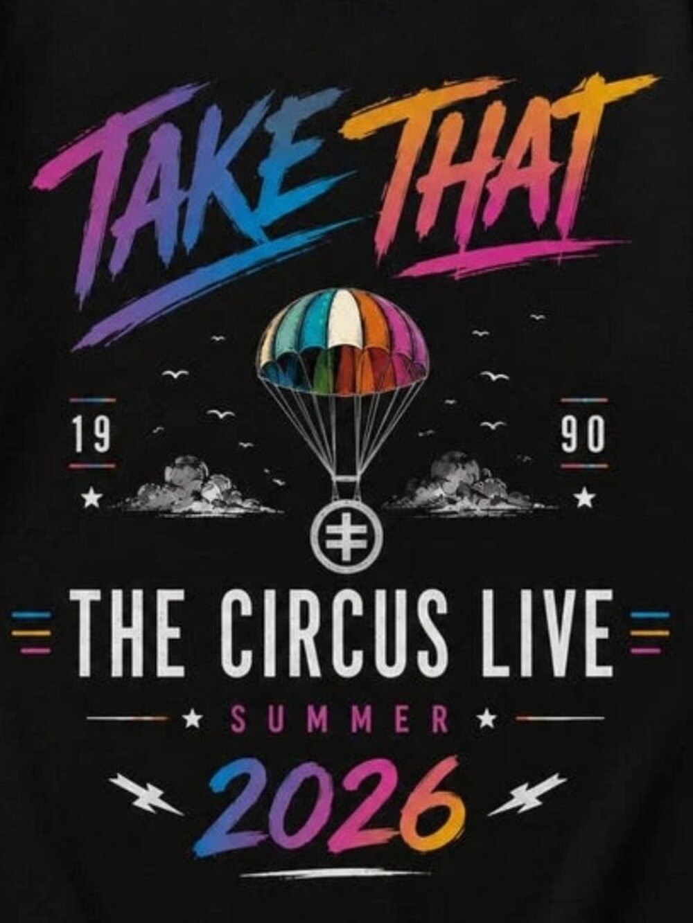 Take That Circus Live Summer 2026 Shirt, 90s Inspired Graphic T-Shirt - Picture 2 of 5